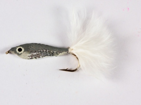Epoxy Silver Baitfish White Tail